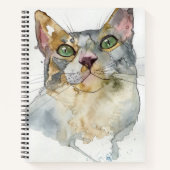 Carnet Chat à l'aquarelle (Devant)