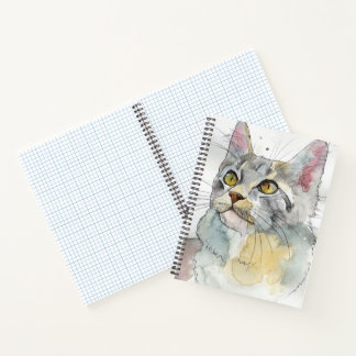 Carnet Chat à l'aquarelle