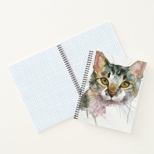 Carnet Chat à l'aquarelle (Intérieur)