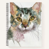 Carnet Chat à l'aquarelle (Devant)