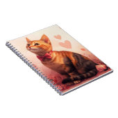 Carnet Chat Abyssin avec des Roses - Saint-Valentin (Côté Droit)