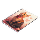 Carnet Chat Abyssin avec des Roses - Saint-Valentin (Côté gauche)