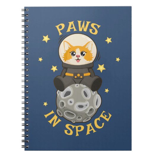 Carnet Chat amusant dans l'espace Chat Astronaute Animal (Devant)
