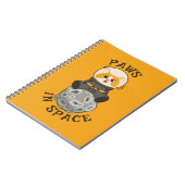 Carnet Chat amusant dans l'espace Chat Astronaute Animal  (Côté gauche)