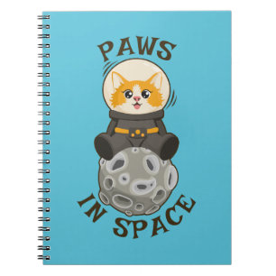 Carnet Chat amusant dans l'espace Chat Astronaute Animal