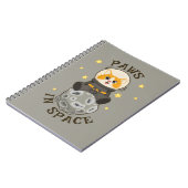 Carnet Chat amusant dans l'espace Chat Astronaute Animal  (Côté gauche)