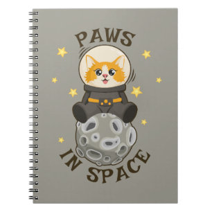 Carnet Chat amusant dans l'espace Chat Astronaute Animal 