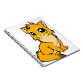 Carnet Chat Anime Cute Kitten Figure Line Art (Côté Droit)