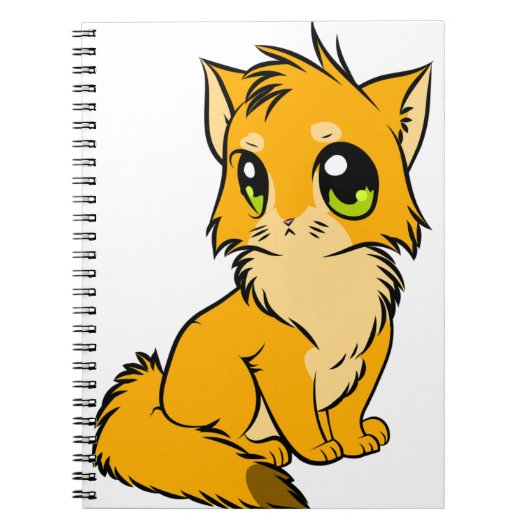 Carnet Chat Anime Cute Kitten Figure Line Art (Devant)
