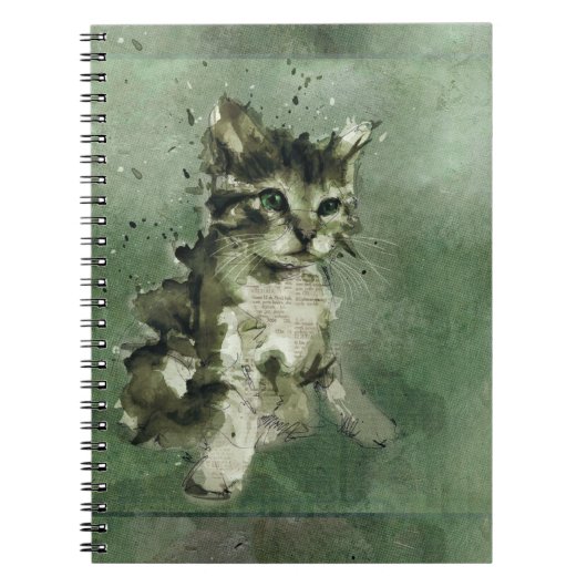 Carnet Chat aquarelle (Devant)