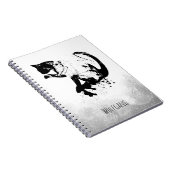 Carnet Chat aquarelle, Chat noir, Minimal, Noir & Blanc (Côté Droit)