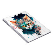 Carnet Chat aquarelle en style steampunk (Côté Droit)