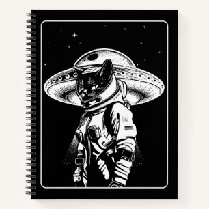 Carnet Chat Astronaute Extraterrestre UFO Science-Fiction