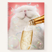 Carnet Chat Au Champagne (Devant)