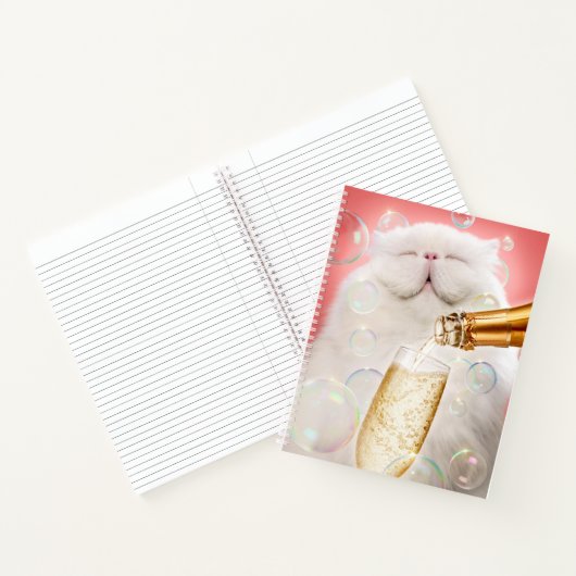 Carnet Chat Au Champagne (Intérieur)