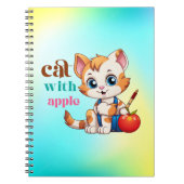 Carnet Chat Avec Apple-85242 (Devant)