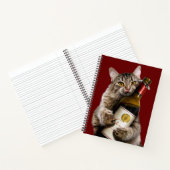 Carnet Chat Avec Bouteille De Vin (Intérieur)