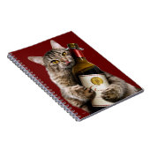 Carnet Chat Avec Bouteille De Vin (Côté Droit)