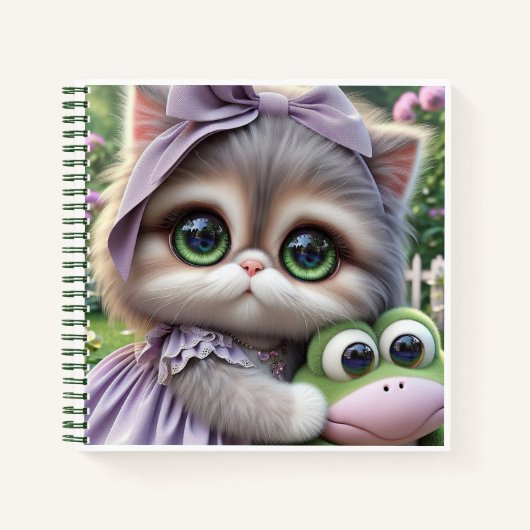 Carnet Chat avec Grenouille, par Natasha Us (Devant)