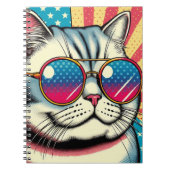 Carnet Chat avec lunettes (Devant)