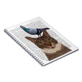Carnet Chat avec pigeon sur tête (Côté Droit)