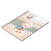 Carnet Chat avec un chapeau de chef cuisinier roulant de (Côté gauche)