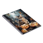 Carnet Chat Bengale D'Halloween Avec Peur Citrouille (Côté Droit)