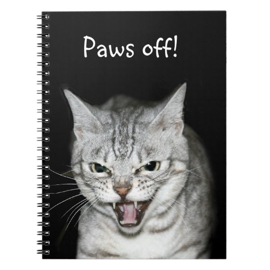 Carnet Chat Bengale en argent possessif (Devant)