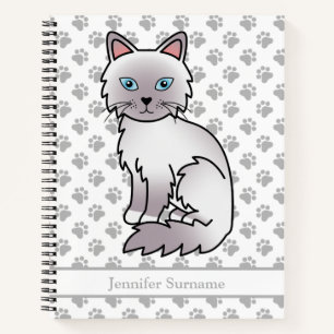 Carnet Chat Birman point lilac / Ragdoll & Texte personna