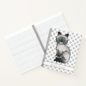 Carnet Chat Birman/Ragdoll tabby au point bleu & Texte pe (Intérieur)