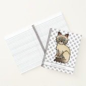 Carnet Chat Birman tabby au point chocolat & Texte person (Intérieur)