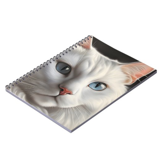 Carnet Chat blanc (Côté gauche)