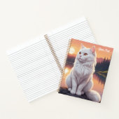 Carnet Chat blanc au bord du lac (Intérieur)