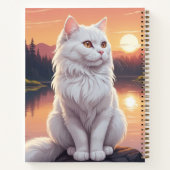 Carnet Chat blanc au bord du lac (Dos)