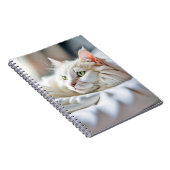Carnet Chat Blanc Au Lit (Côté Droit)