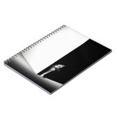 Carnet Chat Blanc Dans Les Ombres Noires (Côté gauche)