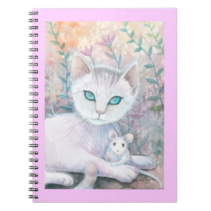 Carnet Chat Blanc et Souris