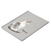 Carnet Chat Blanc Gris (Côté gauche)