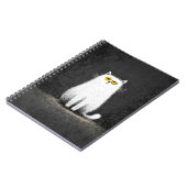 Carnet Chat Blanc Grognon – Drôle d'Art Minimal de Chat (Côté gauche)