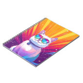 Carnet Chat blanc portant des lunettes de soleil (Côté gauche)