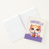 Carnet Chat Boire Boba Cute Bubble Thé (Intérieur)