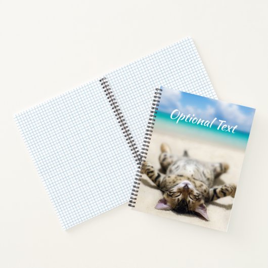 Carnet Chat bronzage à la plage (Intérieur)