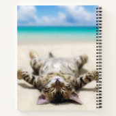 Carnet Chat bronzage à la plage (Dos)