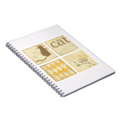 Carnet Chat Brown et oiseau jaune par Chariklia Zarris (Côté Droit)