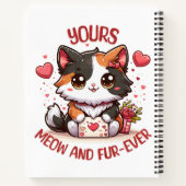 Carnet Chat calico adorable pour la Saint-Valentin (Dos)