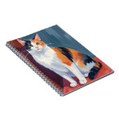 Carnet Chat calico | Chou Pretty Kitty Chat Peinture à l' (Côté Droit)