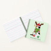 Carnet Chat Calico de Noël amusant (Intérieur)