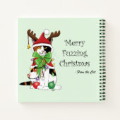 Carnet Chat Calico de Noël amusant (Dos)