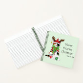 Carnet Chat Calico de Noël amusant (Intérieur)