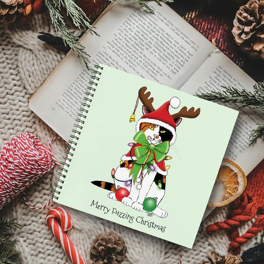 Carnet Chat Calico de Noël amusant